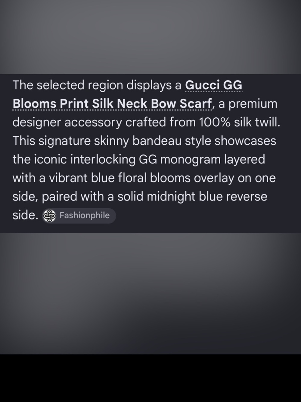 Gucci Floral Silk twilly - Picture 4 of 6